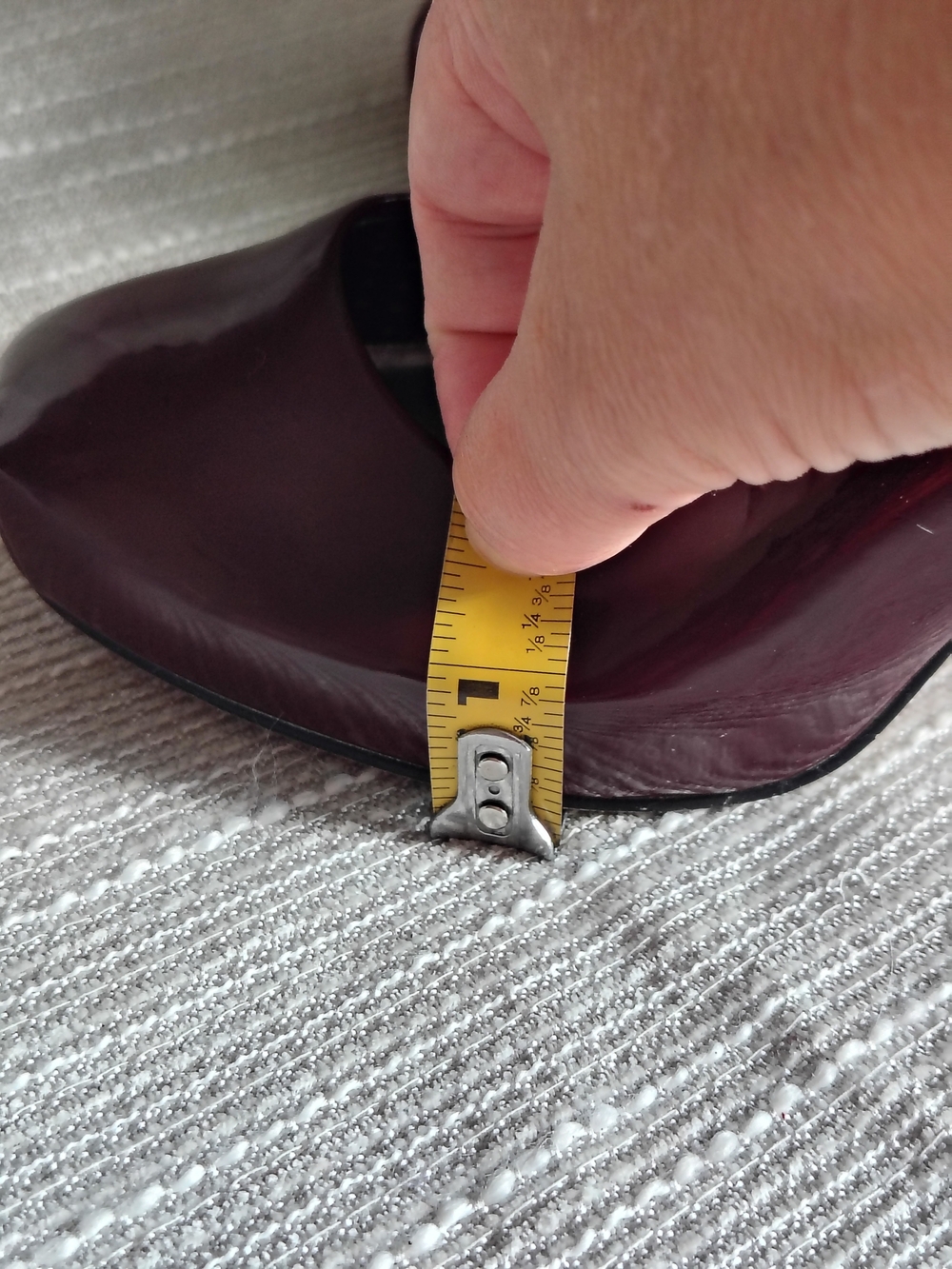 Madden Girl Getta Burgundy Patent Platform Pumps Women's Size 7 Office - Picture 6 of 15